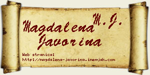 Magdalena Javorina vizit kartica